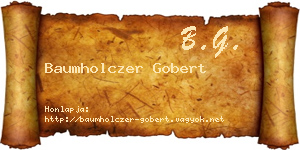 Baumholczer Gobert névjegykártya